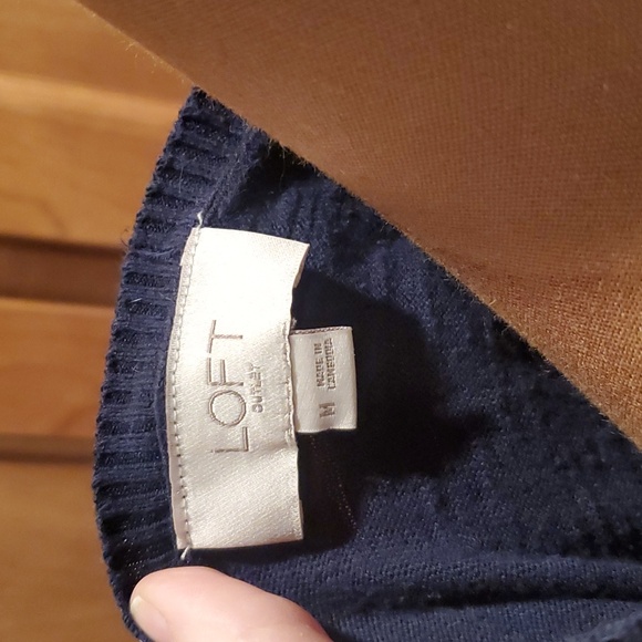 Navy 3/4 sleeve Sweater - Picture 3 of 4